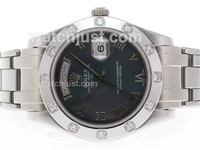 Rolex Masterpiece Swiss ETA 2836 Movement Roman Marking with Black MOP Dial