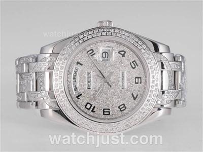 Rolex Masterpiece Swiss ETA 2836 Movement With Full Diamond Dial-Number Marking-39mm New Version