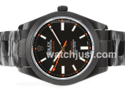 Milgauss Black-Out Swiss ETA 2836 Movement Full PVD with Black Dial