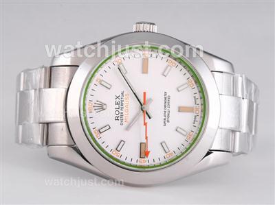 Rolex Milgauss Automatic with Tinted Green Sapphire-Same Structure As ETA Version-New Version 39mm