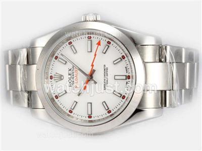 Rolex Milgauss Automatic with White Dial-White Marking