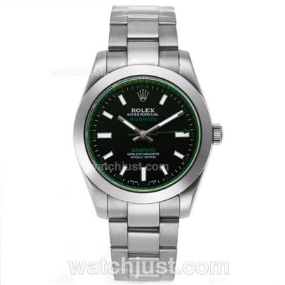 Rolex Milgauss Bamford Automatic with Black Dial S/S-Tinted Green Glass