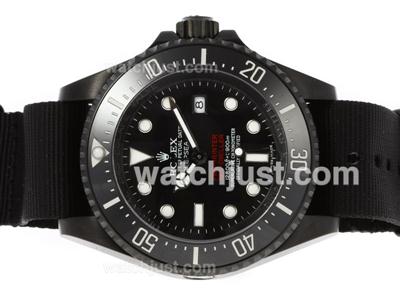 Rolex Pro Hunter Deep Sea Asia Movement PVD Case with Nylon Strap-1:1 Version