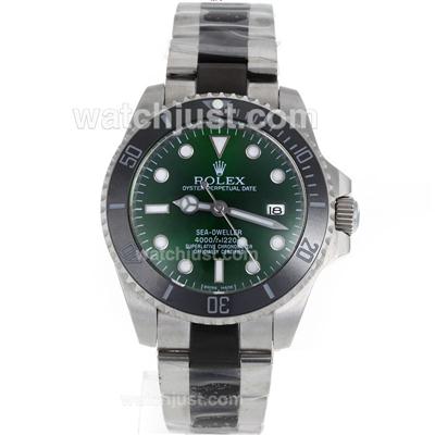 Rolex Sea-Dweller Automatic Ceramic Bezel with Green Dial S/S-Sapphire Glass