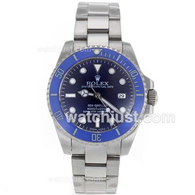 Rolex Sea-Dweller Automatic with Blue Ceramic Bezel and Dial S/S-Sapphire Glass