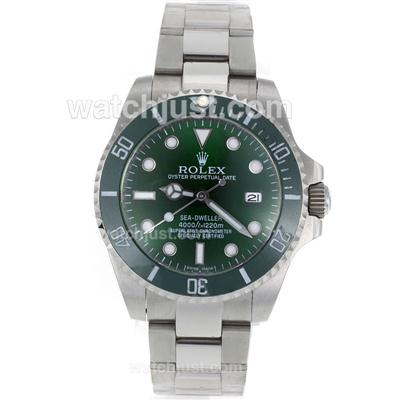 Rolex Sea-Dweller Automatic with Green Ceramic Bezel and Dial S/S-Sapphire Glass