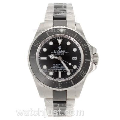 Rolex Sea-Dweller Deepsea Automatic with Black Dial-Authentic Ceramic Strap