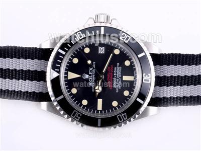 Rolex Sea-Dweller Submariner 2000 Ref.1665 Automatic with Black Dial and Bezel-Nylon Strap Vintage Edition