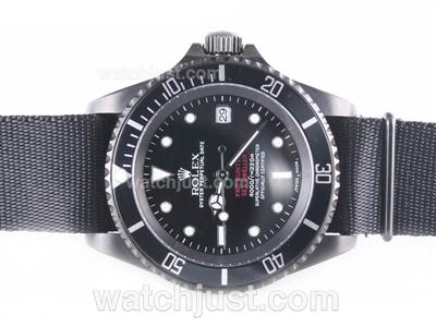 Rolex Sea-Dweller Swiss ETA 2836 Movement PVD Case with Black Nylon Strap-Pro Hunter Special Edition