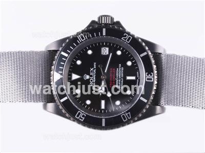 Rolex Sea-Dweller Swiss ETA 2836 Movement PVD Case with Gray Nylon Strap-Pro Hunter Special Edition