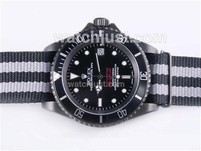 Rolex Sea-Dweller Swiss ETA 2836 Movement PVD Case with Nylon Strap-Pro Hunter Special Edition