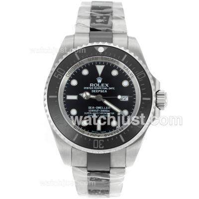 Rolex Sea-Dweller Swiss ETA 2836 Movement Two Tone Ceramic Bezel with Black Dial-Sapphire Glass