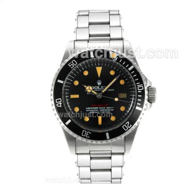 Rolex Sea-Dweller Swiss ETA 2836 Movement Vintage Edition with Black Dial Orange Markers-Rivet Strap