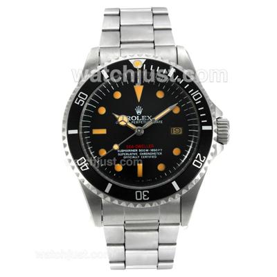 Rolex Sea-Dweller Swiss ETA 2836 Movement Vintage Edition with Black Dial-Orange Marking