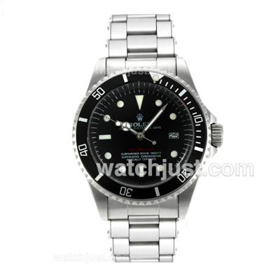 Rolex Sea-Dweller Swiss ETA 2836 Movement Vintage Edition with Black Dial White Markers-Rivet Strap