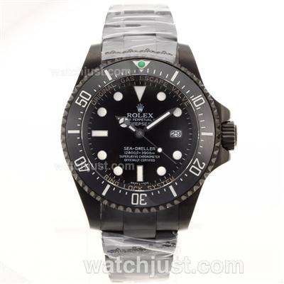 Rolex Sea-Dweller Swiss ETA 3135 Movement Full PVD with Black Dial-Ceramic Bezel