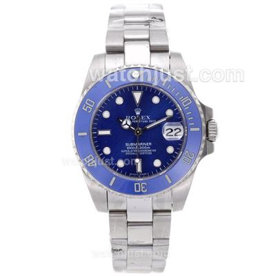 Rolex Submariner Automatic Ceramic Bezel with Blue Dial S/S-Lady Size