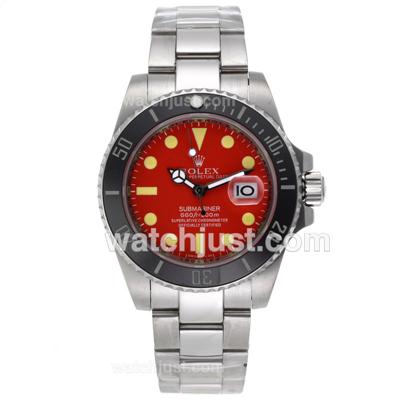 Rolex Submariner Automatic Ceramic Bezel with Red Dial S/S-Spphire Glass