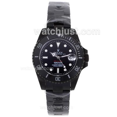 Rolex Submariner Automatic Full PVD Ceramic Bezel with Black Dial-Sapphire Glass