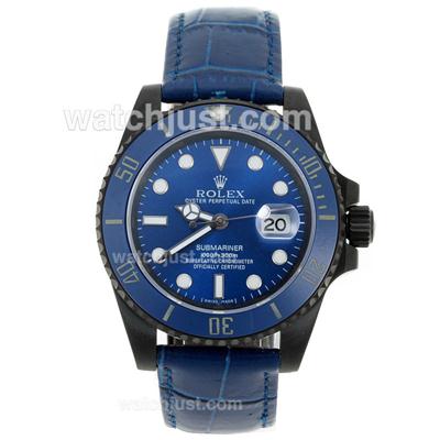 Rolex Submariner Automatic PVD Case Ceramic Bezel with Blue Dial-Sapphire Glass