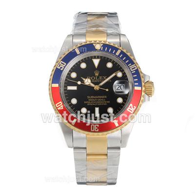 Rolex Submariner Automatic Two Tone Blue/Red Bezel with Black Dial