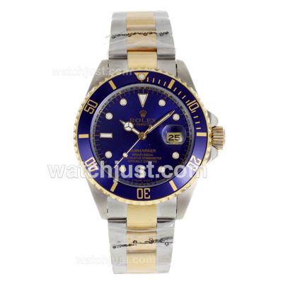 Rolex Submariner Automatic Two Tone with Blue Dial and Bezel