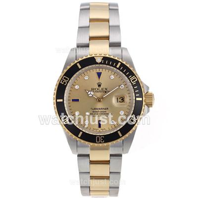 Rolex Submariner Automatic Two Tone with Golden Dial