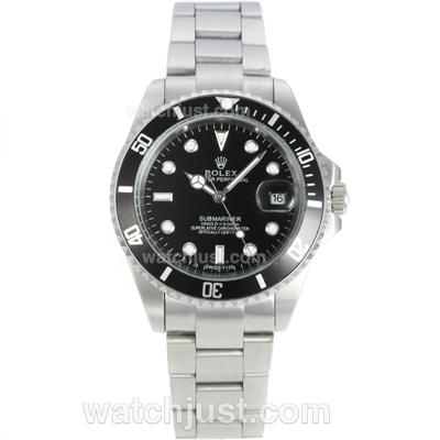 Rolex Submariner Automatic with Black Bezel and Dial S/S