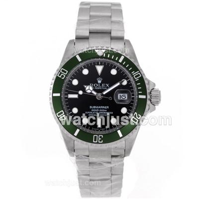 Rolex Submariner Automatic with Black Dial and Green Bezel