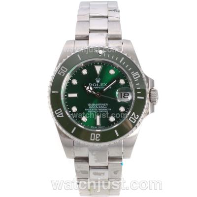 Rolex Submariner Automatic with Green Dial and Bezel S/S-Medium Size