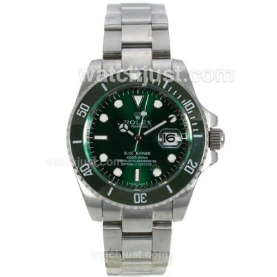 Rolex Submariner Automatic with Green Dial S/S-Green Ceramic Bezel