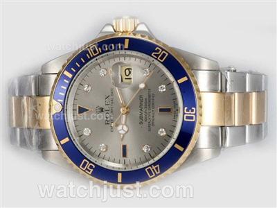 Rolex Submariner AutomaticTwo Tone Diamond Marking with Gray Dial