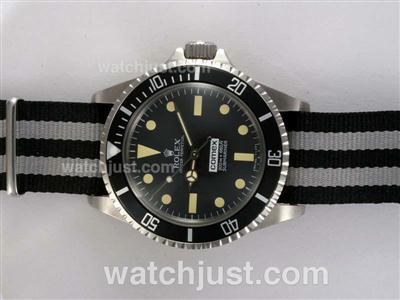 Rolex Submariner Comex Automatic with Black Dial and Bezel-Nylon Strap Vintage Edition