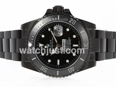 Rolex Submariner Comex Edition Automatic Full PVD with Black Dial-Ceramic Bezel