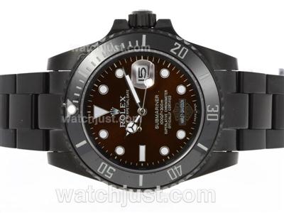 Rolex Submariner Harley Davidson Automatic Full PVD with Brown Dial-Ceramic Bezel