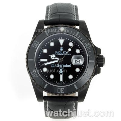 Rolex Submariner Mastermind Japan Automatic PVD Case Ceramic Bezel with Black Dial-Sapphire Glass
