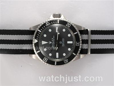 Rolex Submariner Ref.5517 Automatic with Black Dial and Bezel Nylon Band Vintage Edition