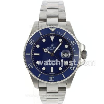 Rolex Submariner Swiss ETA 2836 Movement Blue Ceramic Bezel with Blue Dial S/S-Oversized Version