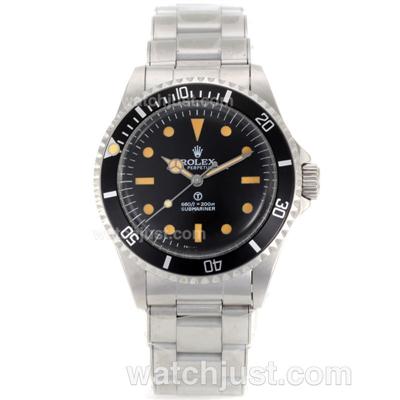 Rolex Submariner Swiss ETA 2836 Movement Orange Markers with Black Dial S/S- Vintage Edition