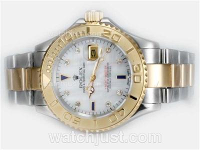 Rolex Yacht-Master Automatic Two Tone Diamond Marking with MOP Dial