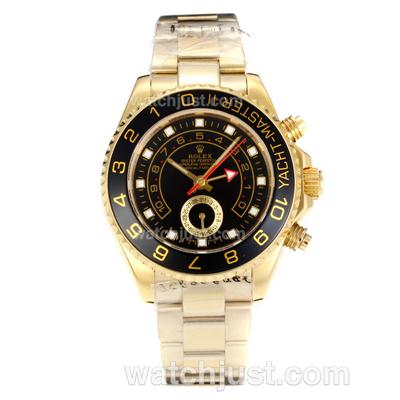 Rolex Yacht-Master II Automatic Full Gold with Black Dial and Bezel