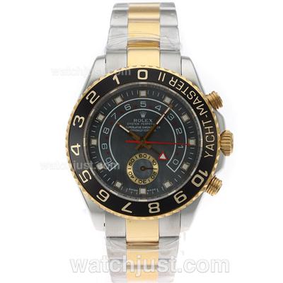 Rolex Yacht-Master II Automatic Two Tone with Black Mop Dial S/S-Same Structure as ETA Version-High Quality