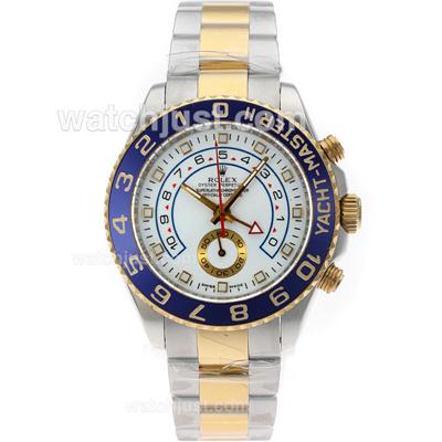 Rolex Yacht-Master II Automatic Two Tone with White Dial S/S-Same Structure as ETA Version-High Quality