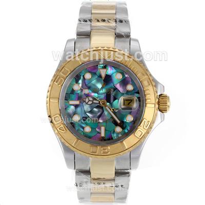 Rolex Yachtmaster Automatic Two Tone with Puzzle Style MOP Dial