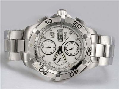 Tag Heuer Aquaracer White Dial Same Chassis As 7750-High Quality Replica Watch TAG6527
