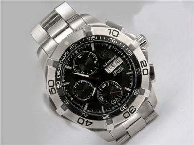 Tag Heuer Carrera Black Dial And Rubber Strap Replica Watch TAG7394