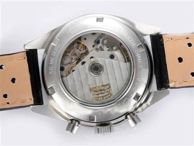 Tag Heuer Carrera Chronograph Black Dial And Bezel-Deployment Buckle Replica Watch TAG5354
