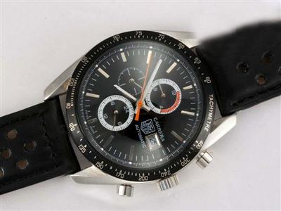 Tag Heuer Carrera Chronograph Black Dial And Bezel Replica Watch TAG8699