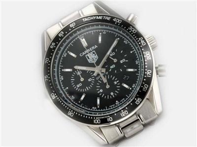 Tag Heuer Carrera Chronograph Black Dial And Bezel Replica Watch TAG9356