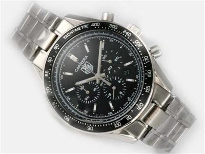Tag Heuer Carrera Chronograph Black Dial And Bezel Replica Watch TAG9356
